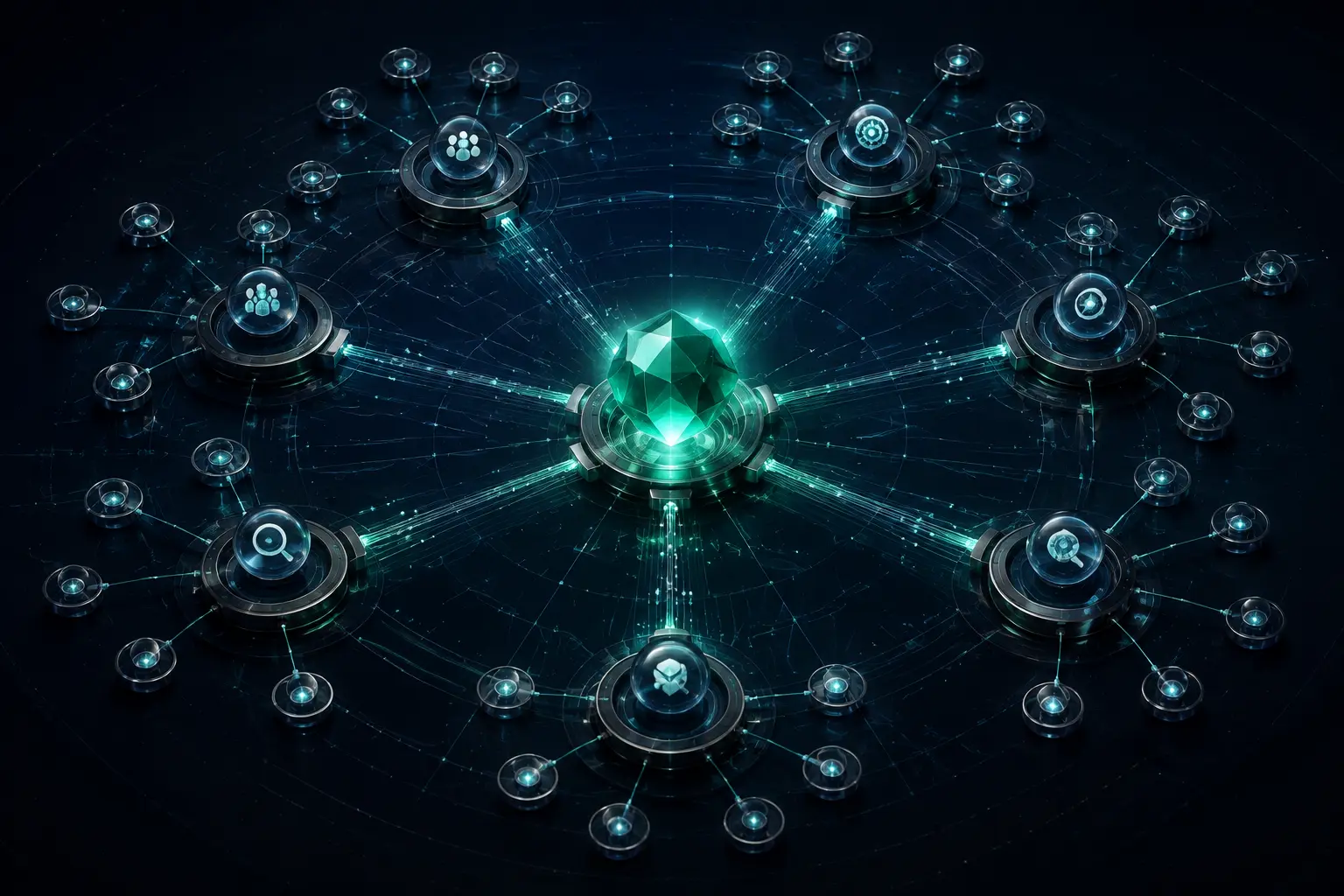 Source categories connected to one intelligence core